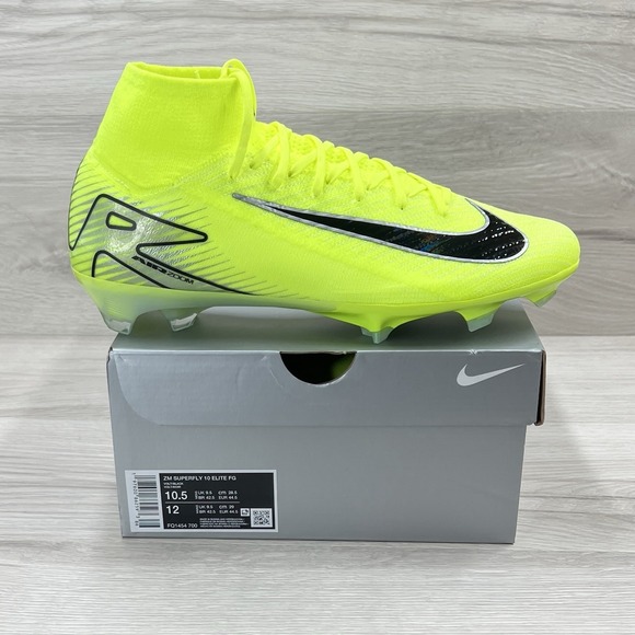 Nike Zoom Mercurial Superfly 10 Elite FG Mad Voltage FQ1454-700 Mens Size 10.5